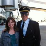 On the set of SKID with star Dustin McKamie at Tulsa International Airport